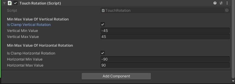 How to clamp camera rotation in unity